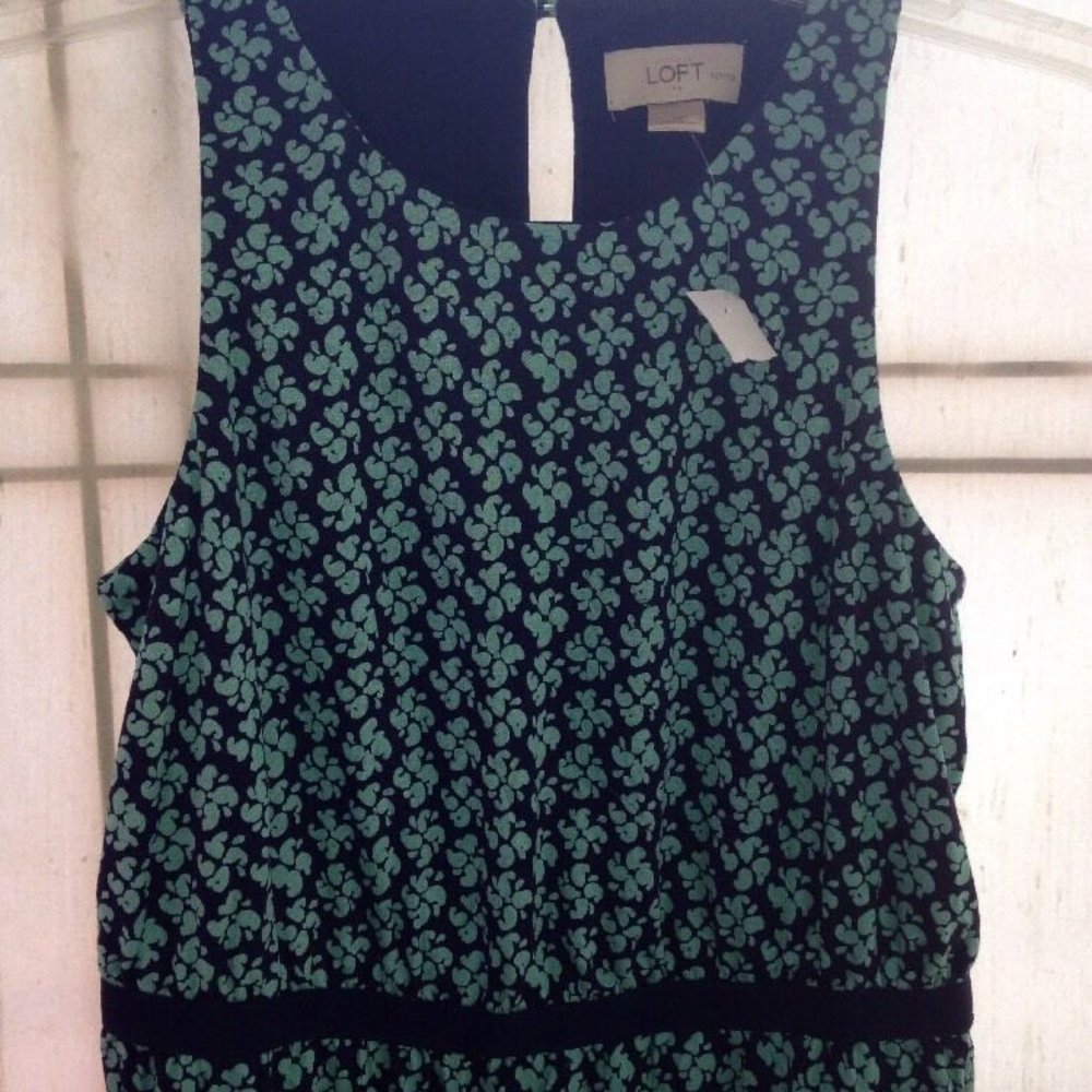 Ann Taylor Loft Dress Petites New Blue Boho Sz SP
